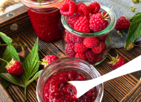 Malinový džem s limetkou