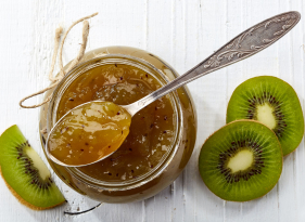 Džem z kiwi a rebarbory