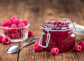 Malinový džem s kapkou rumu