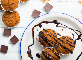 Muffiny s čokoládou a ořechy bez lepku