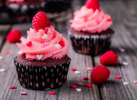 Valentýnské muffiny