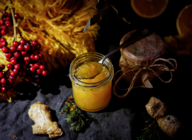 Zázvorové želé s pomerančem