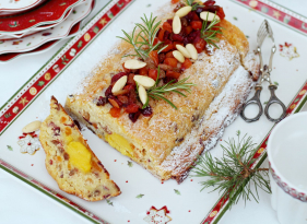 Šťavnatá vánoční štola bez lepku a laktózy