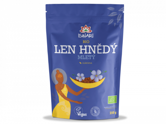 Len hnědý mletý BIO